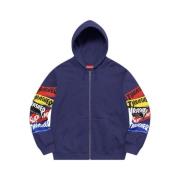 Beperkte oplage Multi Logo Zip Up Hoodie Supreme , Blue , Heren