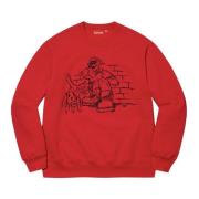 Beperkte Oplage Rode Dobbelsteen Crewneck Supreme , Red , Heren