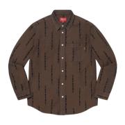 Gestreept Denim Overhemd Bruin Supreme , Brown , Heren