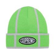 Limited Edition Lime Grid Beanie Supreme , Green , Unisex