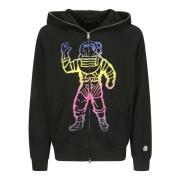 Hoodie met rits en voorprint Billionaire Boys Club , Black , Heren