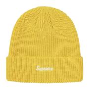 Gele Loose Gauge Beanie Limited Edition Supreme , Yellow , Unisex