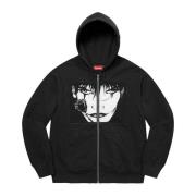 Beperkte oplage rits hoodie zwart Supreme , Black , Heren