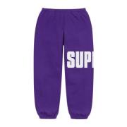 Paarse Rib Sweatpant Limited Edition Supreme , Purple , Heren