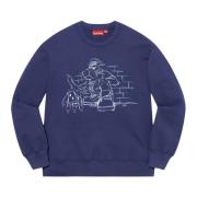 Limited Edition Dice Crewneck Gewassen Marineblauw Supreme , Blue , He...