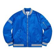 Blauwe Ma-1 Waterbestendige Jas Limited Edition Supreme , Blue , Heren