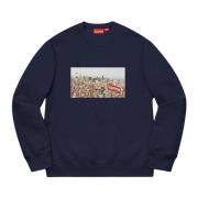 Beperkte Oplage Stad Aerial Crewneck Navy Supreme , Blue , Heren