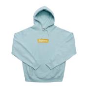 Ice Blue Box Logo Hoodie Limited Edition Supreme , Blue , Heren