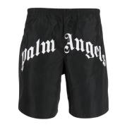 Zwarte Logo Print Zwembroek Limited Edition Palm Angels , Black , Here...