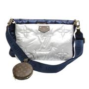 Pre-owned Fabric shoulder-bags Louis Vuitton Vintage , Blue , Dames