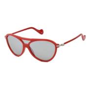 Rode Injectie Zonnebril Moncler , Red , Unisex