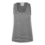 Gestreepte Top Zwart W.Witte Streep My Essential Wardrobe , Black , Da...