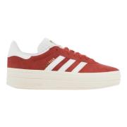 Bold Red Gazelle Limited Edition Sneakers Adidas , White , Heren