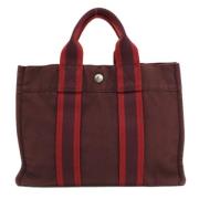 Pre-owned Canvas handbags Hermès Vintage , Brown , Dames