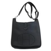 Pre-owned Leather shoulder-bags Hermès Vintage , Black , Dames