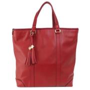 Pre-owned Leather totes Gucci Vintage , Red , Dames