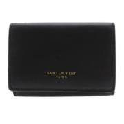 Pre-owned Leather wallets Yves Saint Laurent Vintage , Black , Unisex