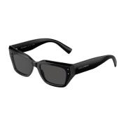 Zwarte Frame Donkergrijze Lens Zonnebril Dolce & Gabbana , Black , Dam...