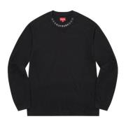 Beperkte Oplage Sterren Kraag Lange Mouw Top Supreme , Black , Heren