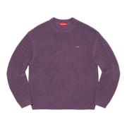 Open Gebreide Kleine Box Sweater Supreme , Purple , Heren