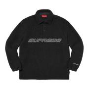 Beperkte oplage Shearling Polo Zwart Supreme , Black , Heren