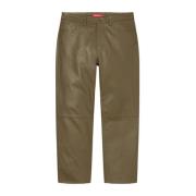 Klassieke Leren 5-Pocket Jeans Olijf Supreme , Green , Dames