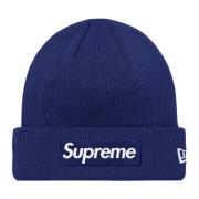 Limited Edition Box Logo Beanie Gewassen Navy Supreme , Blue , Unisex