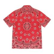 Bandana Paisley Zijden Shirt Rood Supreme , Red , Heren