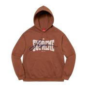 Geborduurde Chenille Hoodie Bruin Supreme , Brown , Heren