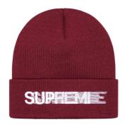 Burgundy Motion Logo Beanie Supreme , Red , Unisex