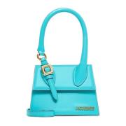 Turquoise Leren Tas met Vierkante Gesp Jacquemus , Blue , Dames