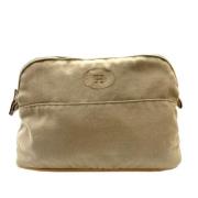 Pre-owned Fabric pouches Hermès Vintage , Beige , Dames