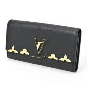 Pre-owned Leather wallets Louis Vuitton Vintage , Black , Dames