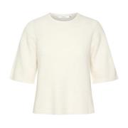 Alphagz Tee Noos Gebreid Ivoor Gestuz , Beige , Dames