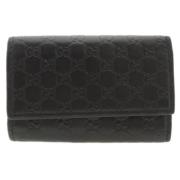 Pre-owned Leather key-holders Gucci Vintage , Black , Dames