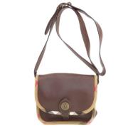 Pre-owned Leather shoulder-bags Burberry Vintage , Brown , Dames