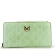 Pre-owned Leather wallets Gucci Vintage , Green , Dames