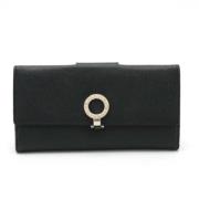 Pre-owned Leather wallets Bvlgari Vintage , Black , Dames