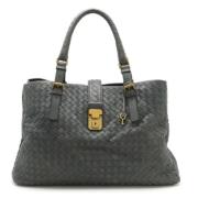 Pre-owned Leather handbags Bottega Veneta Vintage , Gray , Dames