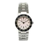 Pre-owned Stainless Steel watches Bvlgari Vintage , White , Dames