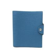 Pre-owned Leather wallets Hermès Vintage , Blue , Dames