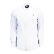 Geborduurd Frans Kraag Overhemd U.s. Polo Assn. , Blue , Heren