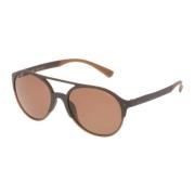 Bruine Injectie Zonnebril Police , Brown , Unisex