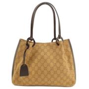 Pre-owned Canvas totes Gucci Vintage , Brown , Dames