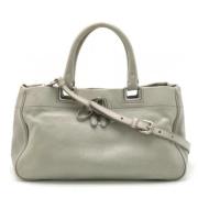 Pre-owned Leather prada-bags Prada Vintage , Gray , Dames