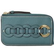 Pre-owned Leather wallets Chloé Pre-owned , Blue , Dames