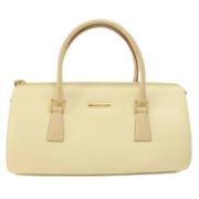 Pre-owned Leather handbags Burberry Vintage , Beige , Dames