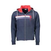 Blauwe Hoodie met Rits - Geborduurd Detail U.s. Polo Assn. , Blue , He...