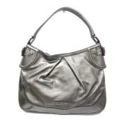 Pre-owned Leather shoulder-bags Burberry Vintage , Gray , Dames