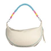 Witte Geborduurde Uitbreidbare Handtas Desigual , White , Dames